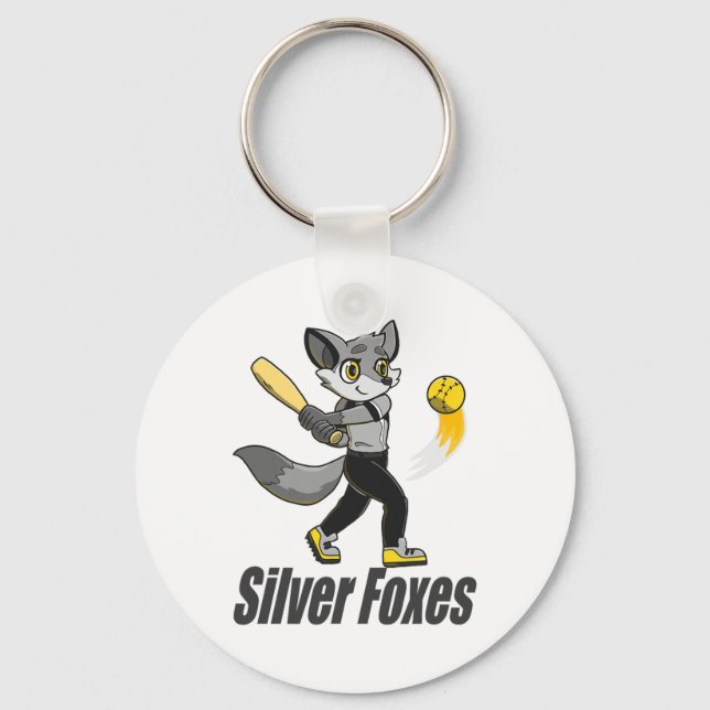 Silver Foxes Softll  Key Ring (Front)