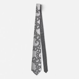 Silver Fractal Neck Tie