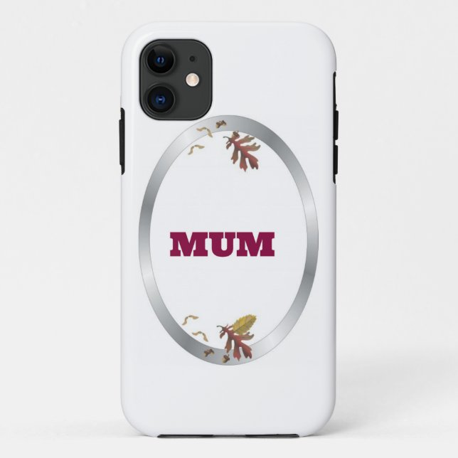 Silver Frame  Decorative Mum Case-Mate iPhone Case (Back)