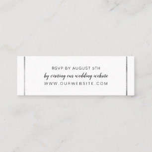 Silver Frame wedding rsvp online mini card
