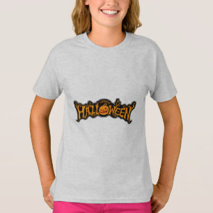 Silver Framed Happy Halloween Ruby Eyed Pumpkin T-Shirt