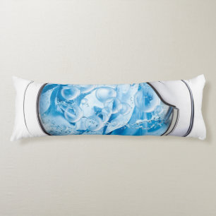 silver framed washing machine animated body cushion