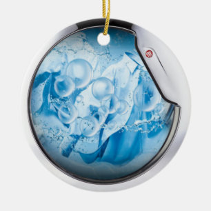 silver framed washing machine animated ceramic tree decoration