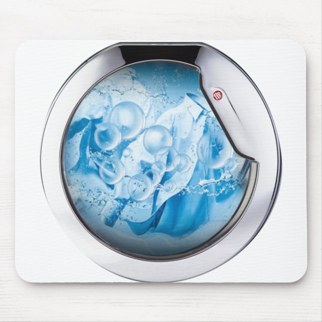 silver framed washing machine animated mouse mat (Front)
