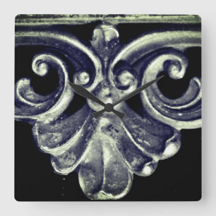 Silver French Frame Square Wall Clock