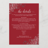 Silver Frills Elegant Red Wedding Details