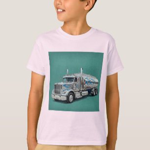 Silver Fuel Truck with Airbrushing, by Natasha Us T-Shirt