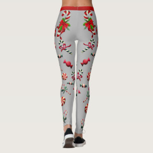 Silver Fun "Candy" Holiday Season Leggings