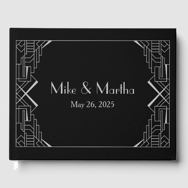 Silver Gatsby Guest Book (Front)