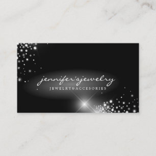 Silver gems diamonds jewellery business card