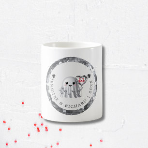 Silver Ghost Valentine Design Pattern Coffee Mug