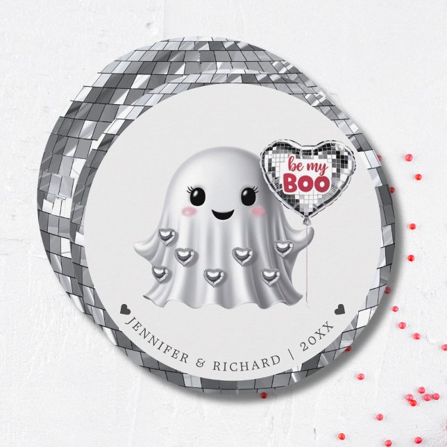 Silver Ghost Valentine's Design Pattern Holiday Card (Silver Ghost Personalized Valentine's Holiday Card)