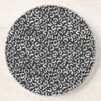 Silver Glam Black Leopard Print