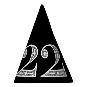 Silver Glamourous 2022 New Years Eve Party Hat