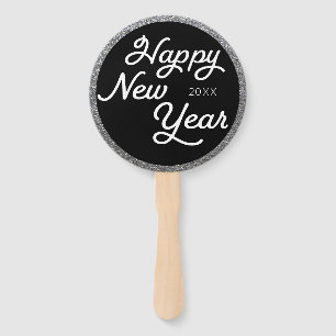 Silver Glamourous New Years Eve Photo Prop Hand Fa Hand Fan