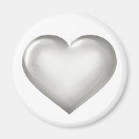 Silver Glass Heart