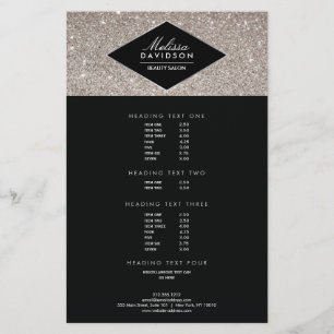 Silver Glitter and Glamour Beauty Flyer