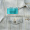 Silver Glitter and Turquoise Blue Foil