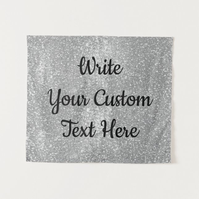 Silver Glitter Anniversary Backdrop Photo Booth Tapestry (Front (Horizontal))