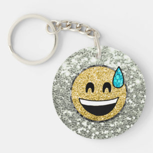 *~* Silver Glitter AP41 Key Ring