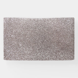 Silver glitter banner