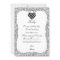 Silver Glitter Black Heart Maid Of Honour Card