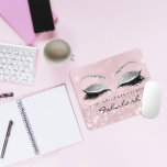 Silver Glitter Branding Beauty Studio Lashes Pink Mouse Mat<br><div class="desc">Beauty Studio 
Luxury collection
florenceK</div>