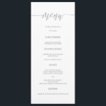 Silver Glitter Calligraphy Wedding Menu Cards<br><div class="desc">Silver Glitter Calligraphy Wedding Menu Cards</div>