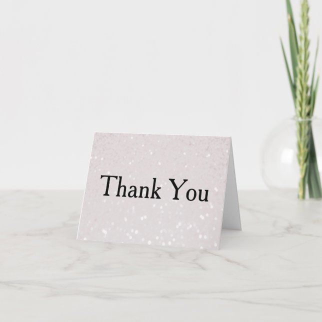 Silver Glitter Confetti Faux Foil Thank You (Front)
