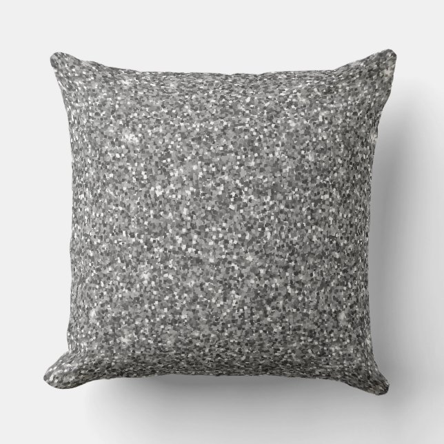 Silver Glitter    Cushion (Front)