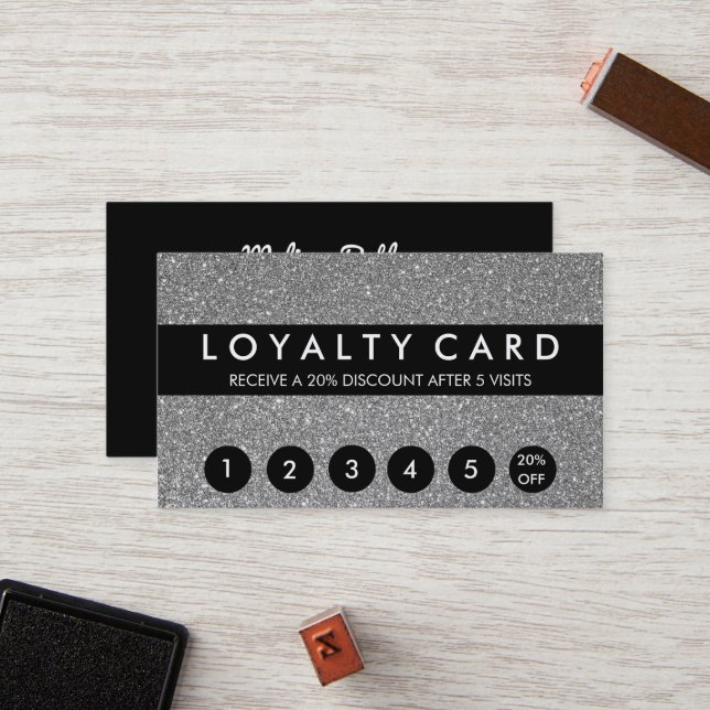 Silver Glitter Customer Loyalty (Front/Back In Situ)