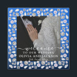 Silver Glitter Diamond Hearts Wedding  Magnet<br><div class="desc">Art Deco Wedding Diamond Black and White Foam Board</div>