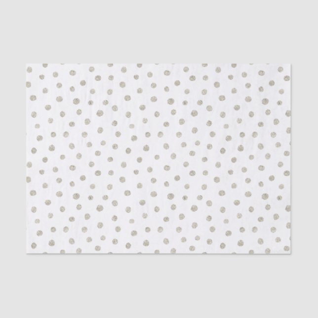 Silver glitter dots tissue paper (Front)