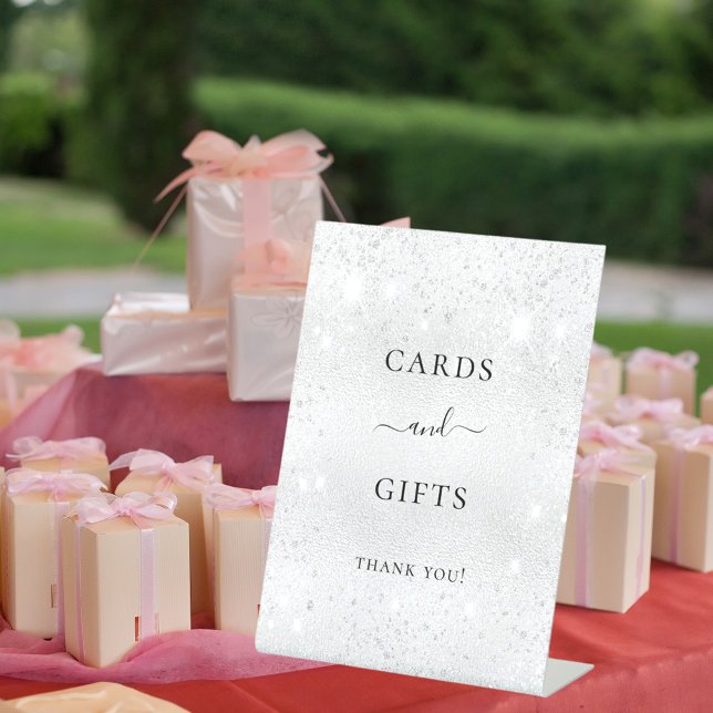 Silver glitter dust cards gifts sign (Creator Uploaded)