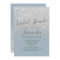 Silver glitter dusty blue script bridal shower