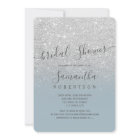 Silver glitter dusty blue script bridal shower