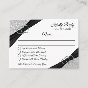 Silver Glitter Enclosure Card