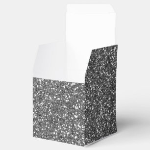 Silver Glitter Favour Box