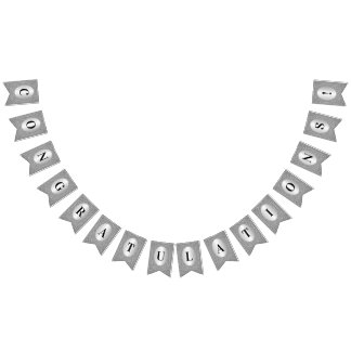 Silver Glitter Frame Bunting Flag