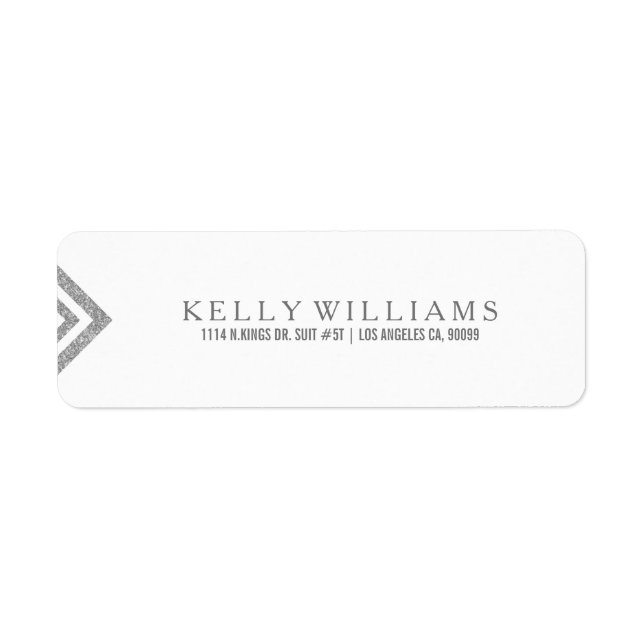 Silver Glitter Geometric Minimalistic Design (Front)