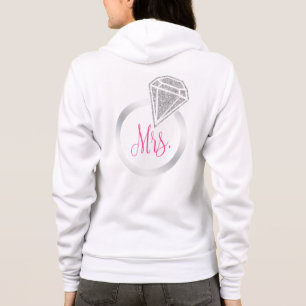 Silver Glitter Girly Bride Mrs Wedding Women's Hoodie