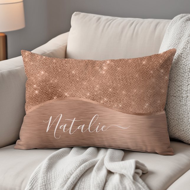 Silver Glitter Glam Bling Personalised Metallic Decorative Cushion (Creator Uploaded)