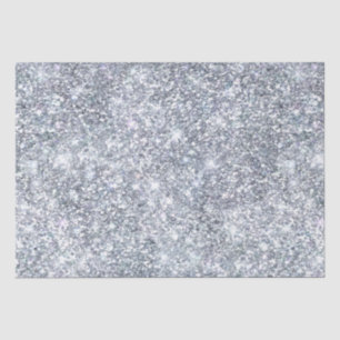 Silver Glitter Glam Bling Trend Stylish Gift Her Tissue Paper