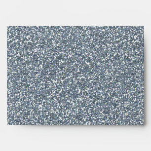 Silver Glitter Glamour Invitation Party Envelope