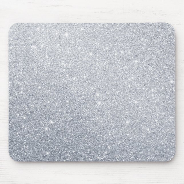 silver glitter grey faux effect mouse mat (Front)