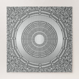 Silver Glitter Jigsaw Puzzle