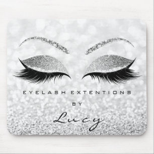 Silver Glitter Makeup Beauty Studio Lash Grey More Mouse Mat