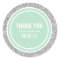Silver Glitter & Mint Green Thank You Round