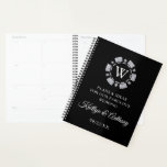 Silver Glitter Monogram Poker Chip Casino Wedding Planner<br><div class="desc">Get ready for your big day in style with this modern and very trendy wedding planner. The design is easy to personalise with your own monogram initial, names and wedding date and you can keep all your design ideas, important wedding information and much more safely together in this personalised planner....</div>