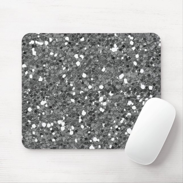Silver Glitter Mouse Mat (With Mouse)